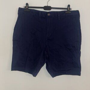 Lands End Mens Navy Blue Shorts Flat Front 37" Waist